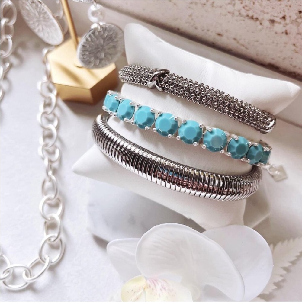 Park Lane Caribbean Blue Tennis Bracelet - Picture 6 of 7